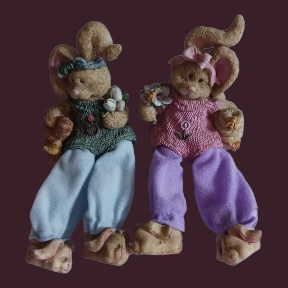 Ganz easter bunny shelf sitter set of 2